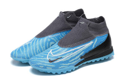 Nike Phantom GX Elite DF TF Artificial Turf Soccer Shoes - Blue/White/Black