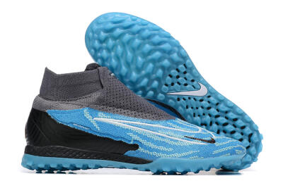 Nike Phantom GX Elite DF TF Artificial Turf Soccer Shoes - Blue/White/Black