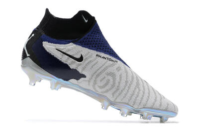Nike Phantom GX Elite DF FG Firm Ground Soccer Cleats - White/Black/Blue