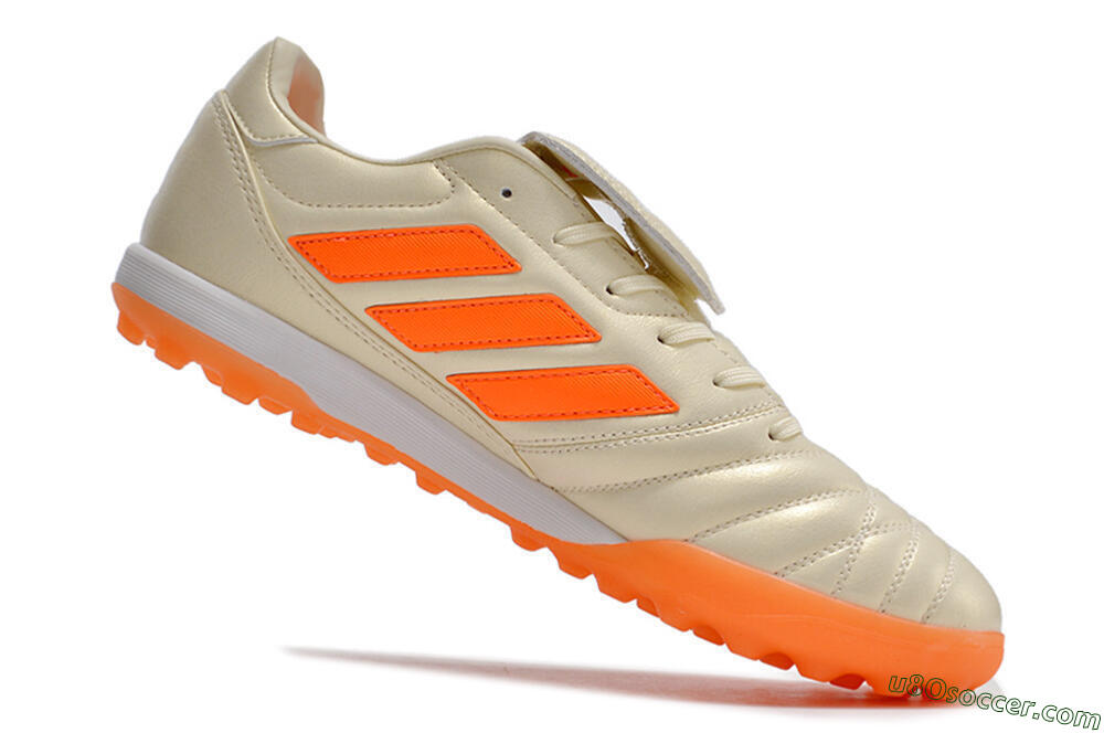 Adidas Copa Gloro TF Artificial Turf Soccer Shoes - Beige/Orange 4