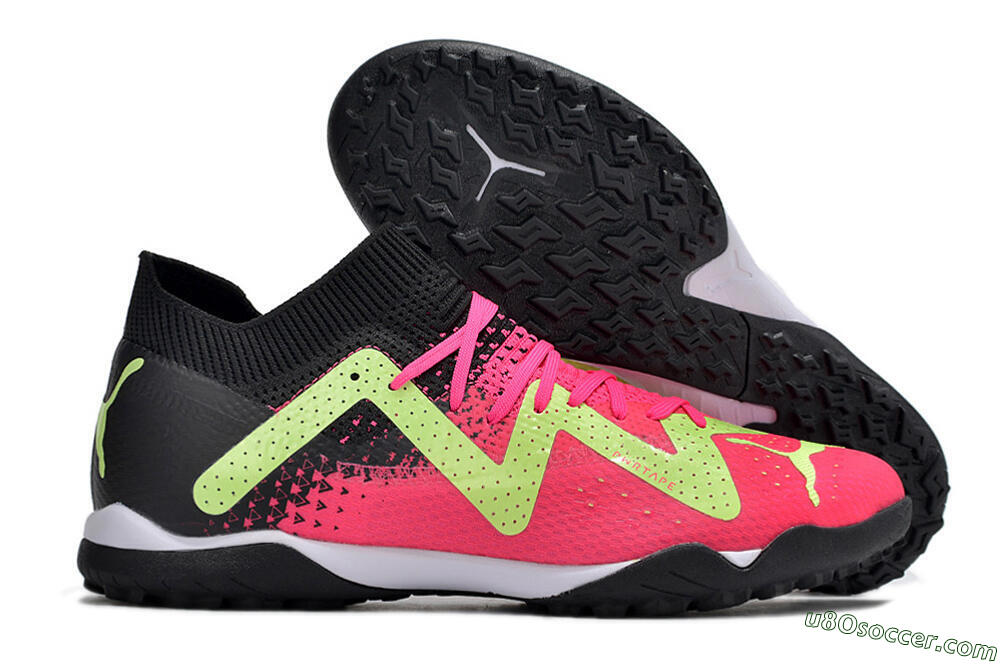 Puma Future X Powercat Tokyo Match TF Artificial Turf Soccer Shoes - Green/Pink/Black 1