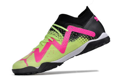 Puma Future X Powercat Tokyo Match TF Artificial Turf Soccer Shoes - Green/Pink/Black