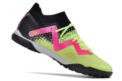 Puma Future X Powercat Tokyo Match TF Artificial Turf Soccer Shoes - Green/Pink/Black