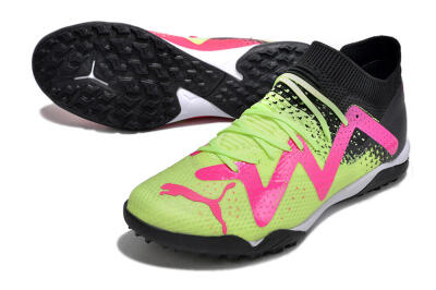 Puma Future X Powercat Tokyo Match TF Artificial Turf Soccer Shoes - Green/Pink/Black