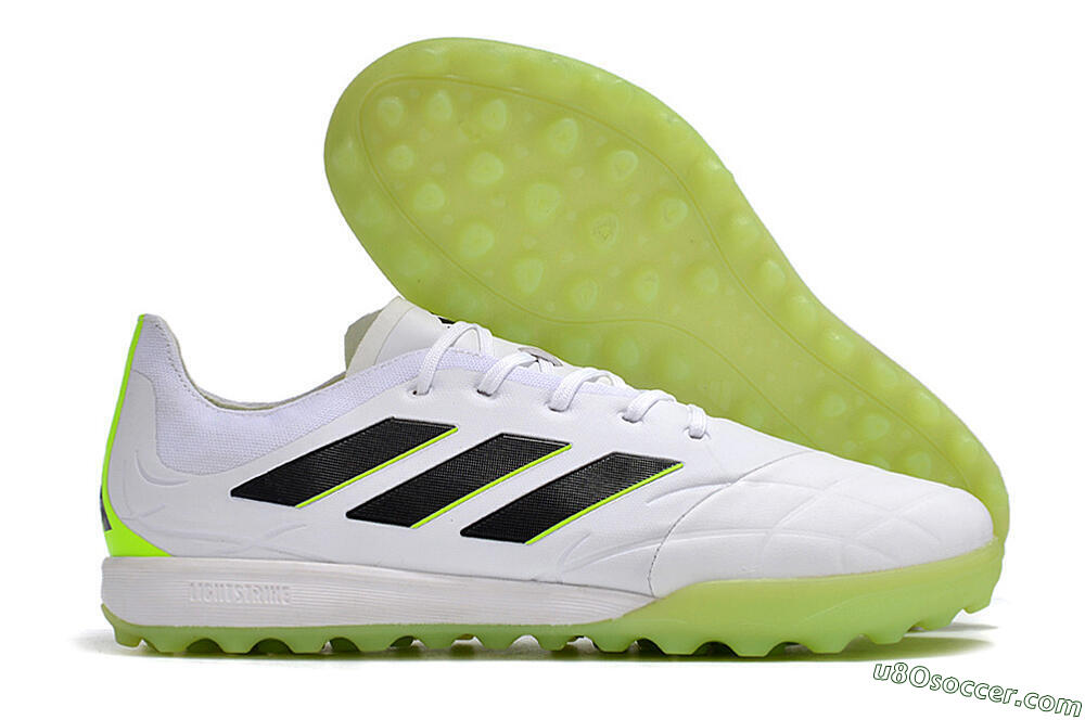 Adidas Copa Pure.3 TF Artificial Turf Soccer Shoes - White/Black/Green 1