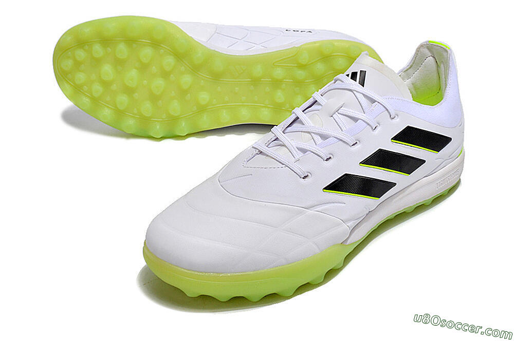 Adidas Copa Pure.3 TF Artificial Turf Soccer Shoes - White/Black/Green 3