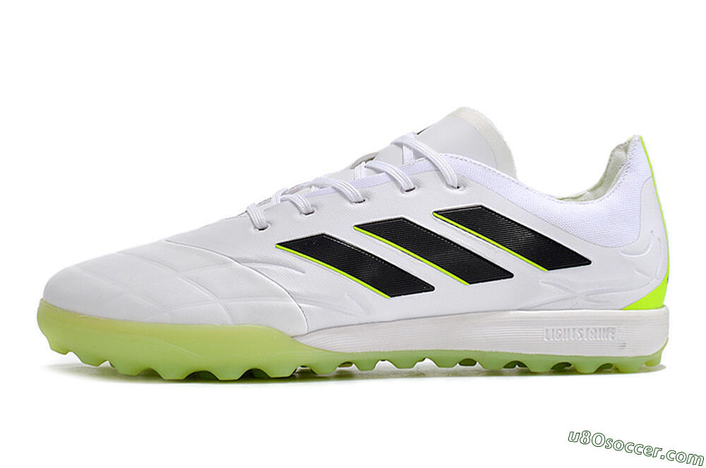 Adidas Copa Pure.3 TF Artificial Turf Soccer Shoes - White/Black/Green 2