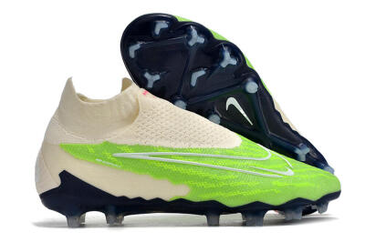 Nike Phantom GX Elite DF Link FG Firm Ground Soccer Cleats - Green/White/Beige