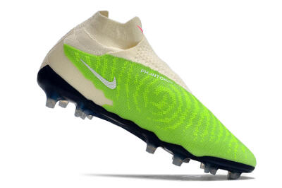Nike Phantom GX Elite DF Link FG Firm Ground Soccer Cleats - Green/White/Beige