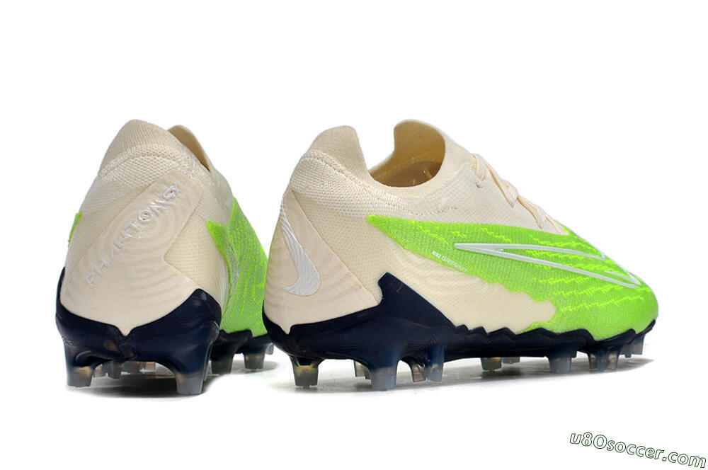 Nike Phantom GX Elite FG Firm Ground Soccer Cleats - Green/White/Beige 6