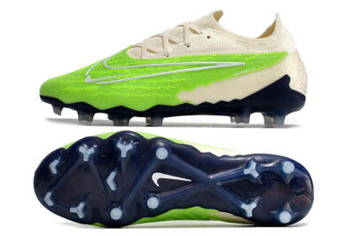 Nike Phantom GX Elite FG Firm Ground Soccer Cleats - Green/White/Beige