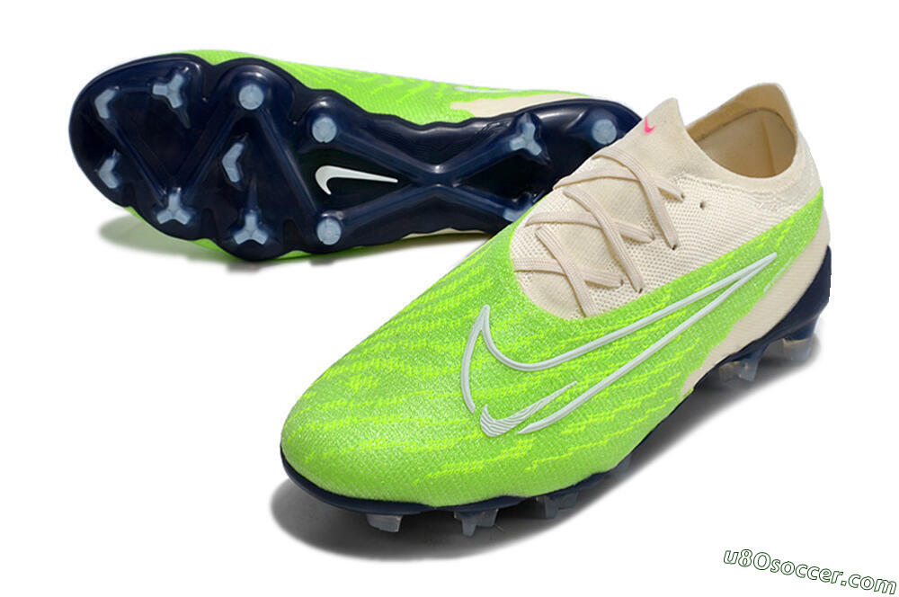 Nike Phantom GX Elite FG Firm Ground Soccer Cleats - Green/White/Beige 3