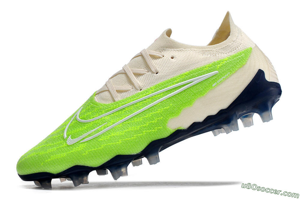 Nike Phantom GX Elite FG Firm Ground Soccer Cleats - Green/White/Beige 5