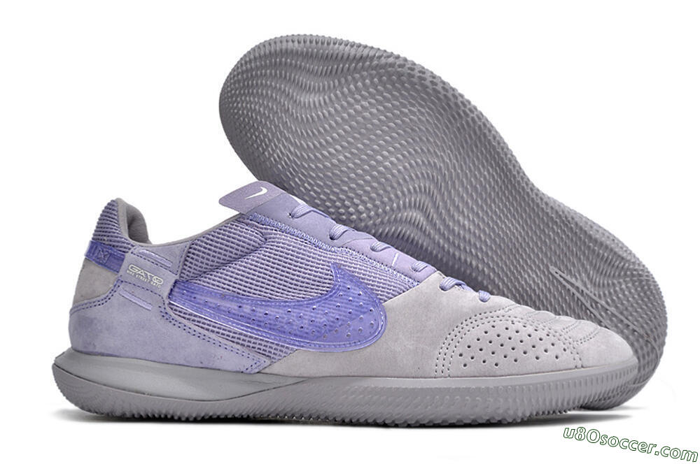 Nike Street Gato IC Indoor & Futsal Soccer Shoes - Purple/Grey 1