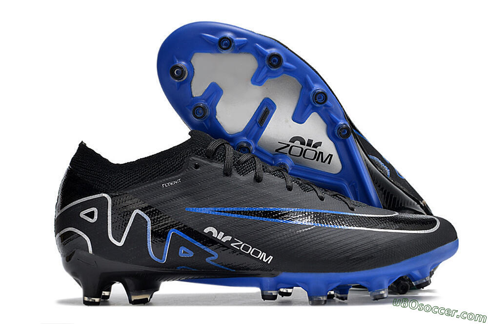 Nike Air Zoom Mercurial Vapor 15 Elite AG Artificial Grass Soccer Cleats - Black/Blue/White 1