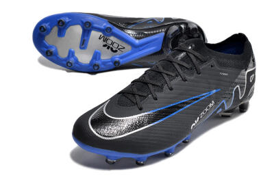 Nike Air Zoom Mercurial Vapor 15 Elite AG Artificial Grass Soccer Cleats - Black/Blue/White