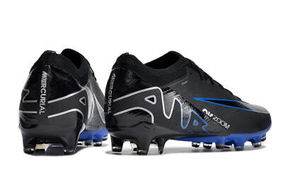 Nike Air Zoom Mercurial Vapor 15 Elite AG Artificial Grass Soccer Cleats - Black/Blue/White