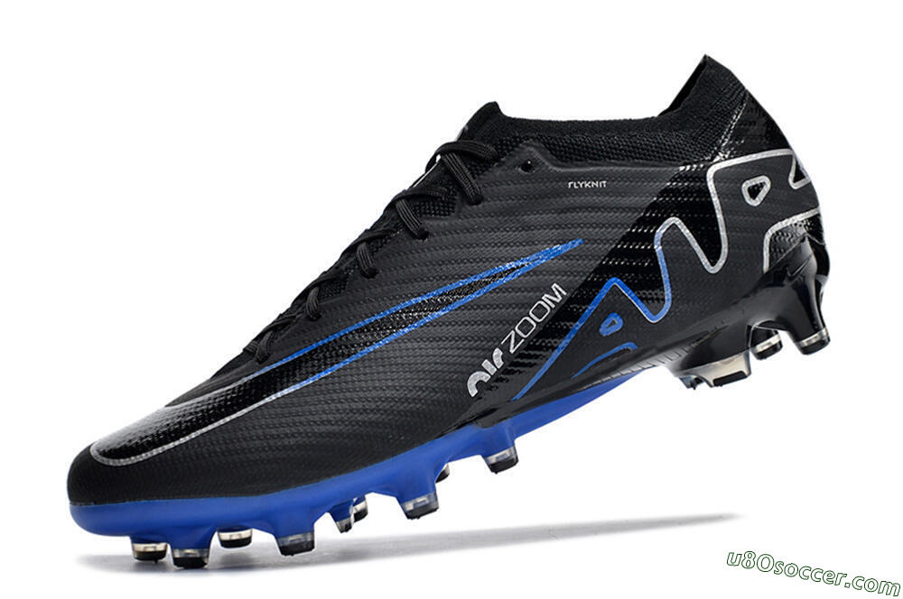 Nike Air Zoom Mercurial Vapor 15 Elite AG Artificial Grass Soccer Cleats - Black/Blue/White 5