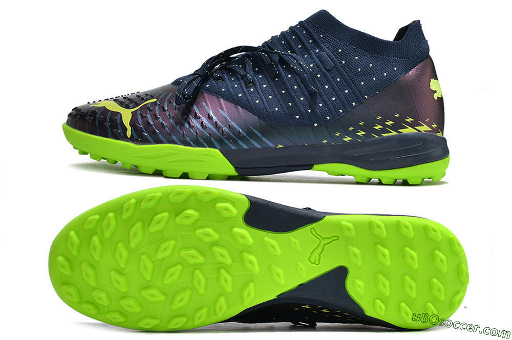 Puma Future Z 1.3 Teazer TF Artificial Turf Soccer Shoes - Blue/Green 0