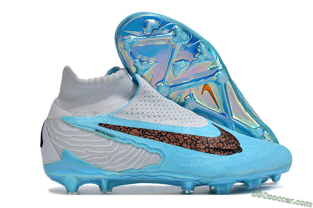 Nike Phantom GX Elite DF FG Firm Ground Soccer Cleats - Blue/White/Black 1