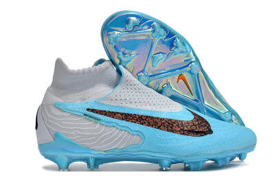 Nike Phantom GX Elite DF FG Firm Ground Soccer Cleats - Blue/White/Black