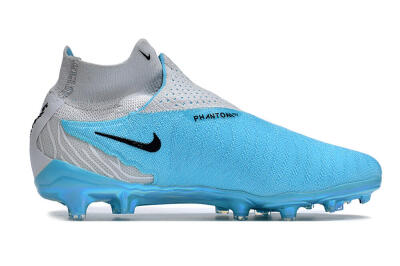 Nike Phantom GX Elite DF FG Firm Ground Soccer Cleats - Blue/White/Black