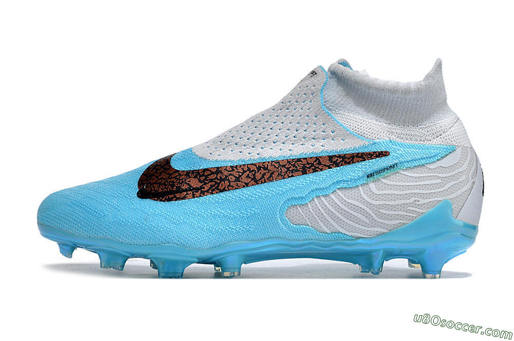 Nike Phantom GX Elite DF FG Firm Ground Soccer Cleats - Blue/White/Black 2