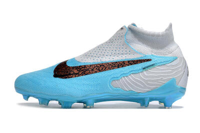 Nike Phantom GX Elite DF FG Firm Ground Soccer Cleats - Blue/White/Black
