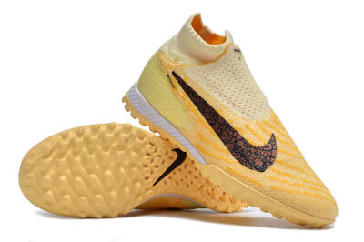 Nike Phantom GX Elite DF Link TF Artificial Turf Soccer Shoes - Yellow/Black/Brown