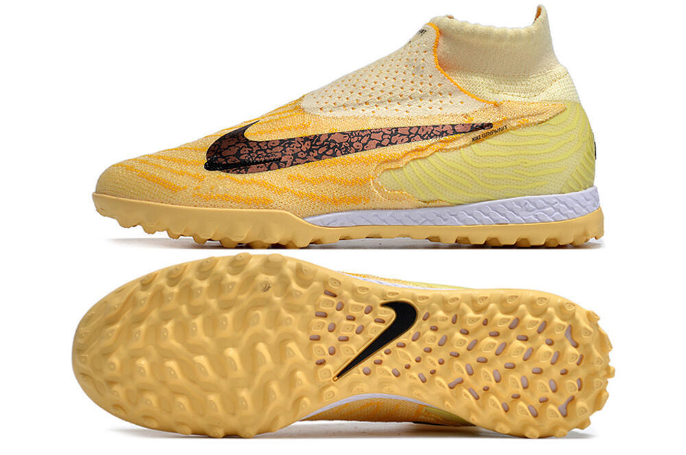 Nike Phantom GX Elite DF Link TF Artificial Turf Soccer Shoes - Yellow/Black/Brown 0