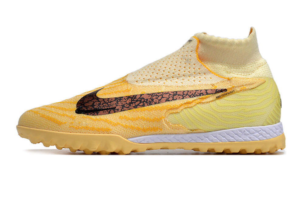 Nike Phantom GX Elite DF Link TF Artificial Turf Soccer Shoes - Yellow/Black/Brown 2