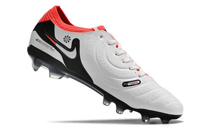 Nike Tiempo Legend 10 Elite FG Firm Ground Soccer Cleats - White/Black/Red