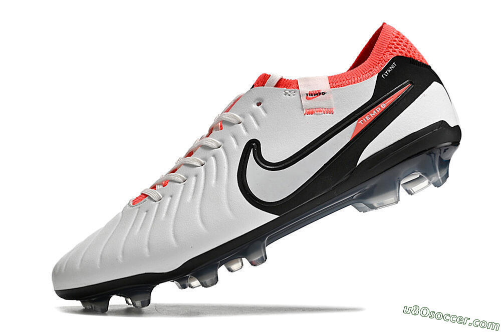 Nike Tiempo Legend 10 Elite FG Firm Ground Soccer Cleats - White/Black/Red 7