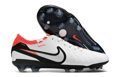 Nike Tiempo Legend 10 Elite FG Firm Ground Soccer Cleats - White/Black/Red