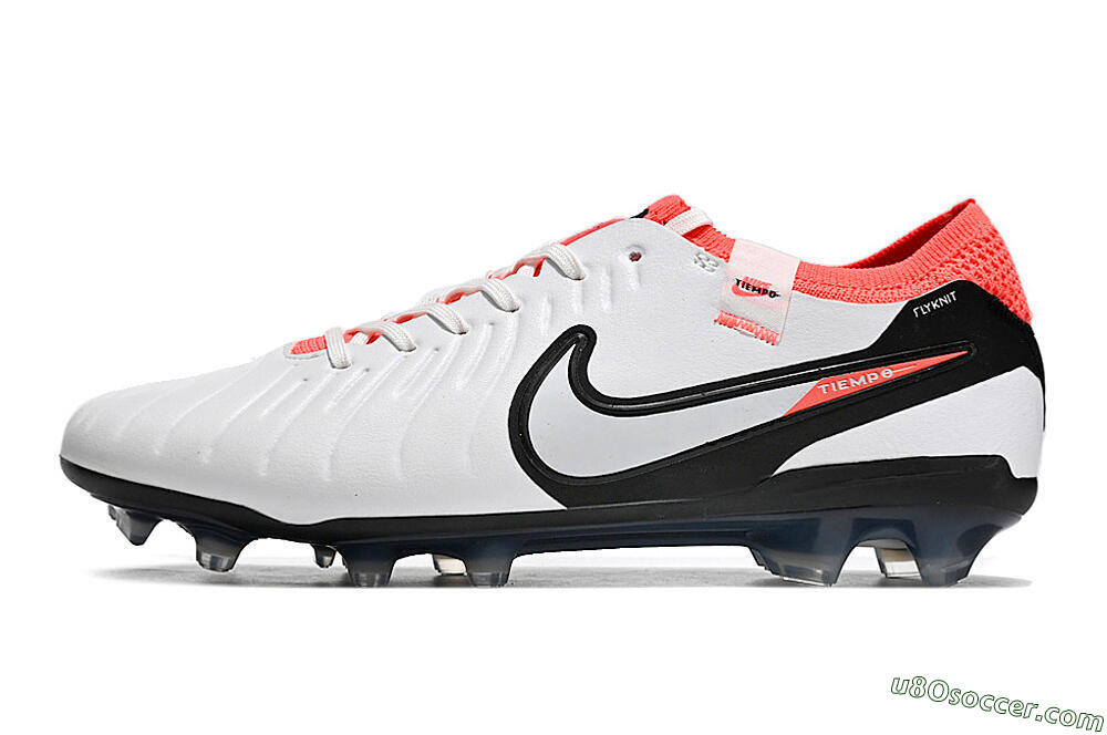 Nike Tiempo Legend 10 Elite FG Firm Ground Soccer Cleats - White/Black/Red 2