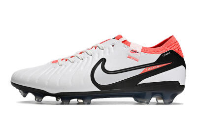 Nike Tiempo Legend 10 Elite FG Firm Ground Soccer Cleats - White/Black/Red