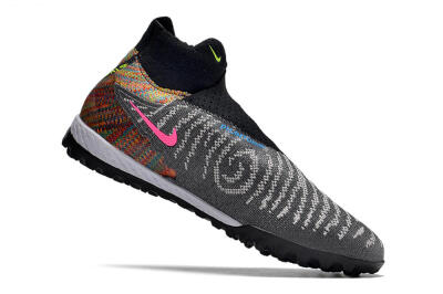 Nike Phantom GX Elite TF Artificial Turf Soccer Shoes - Grey/Green/Black/Rainbow