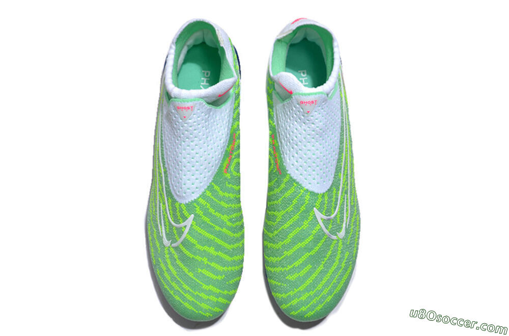 Nike Phantom GX DF Elite FG Firm Ground Soccer Cleats - Green/White/Blue 4
