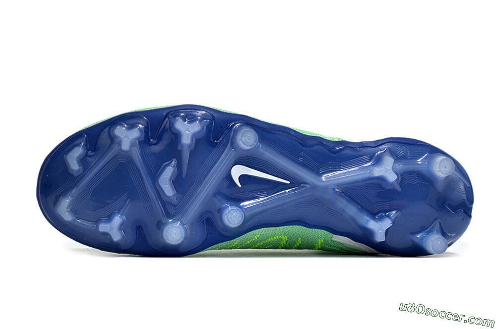 Nike Phantom GX DF Elite FG Firm Ground Soccer Cleats - Green/White/Blue 6