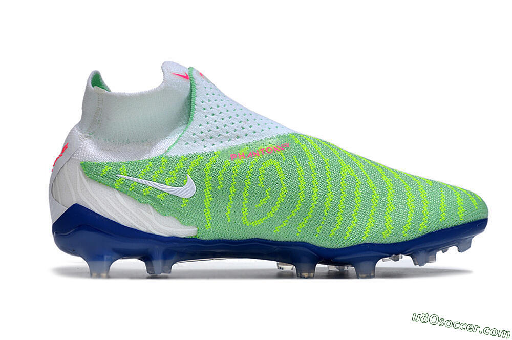 Nike Phantom GX DF Elite FG Firm Ground Soccer Cleats - Green/White/Blue 7