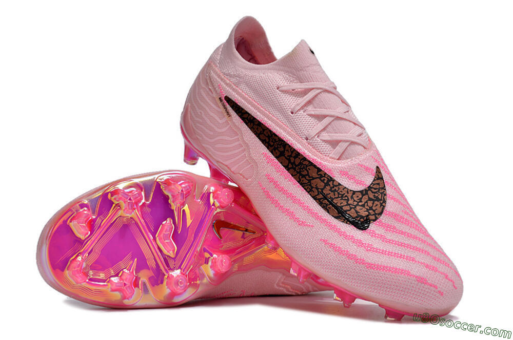 Nike Phantom GX Elite FG Firm Ground Soccer Cleats - Pink/Black/Gold 3