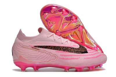 Nike Phantom GX Elite FG Firm Ground Soccer Cleats - Pink/Black/Gold