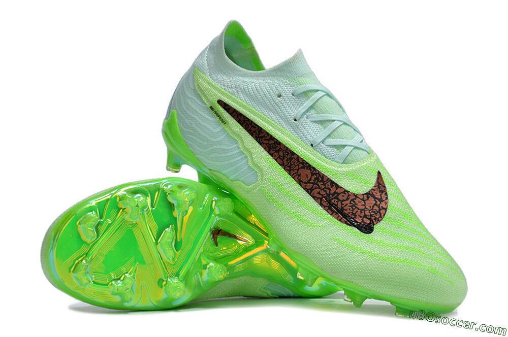 Nike Phantom GX Elite FG Firm Ground Soccer Cleats - Green/Black/Gold 3