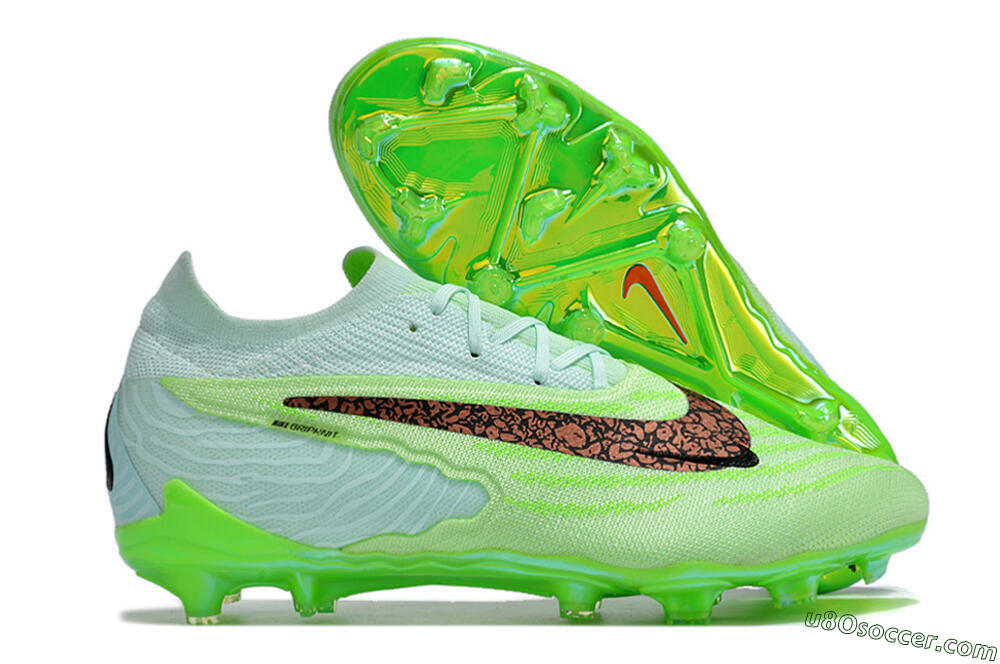Nike Phantom GX Elite FG Firm Ground Soccer Cleats - Green/Black/Gold 1