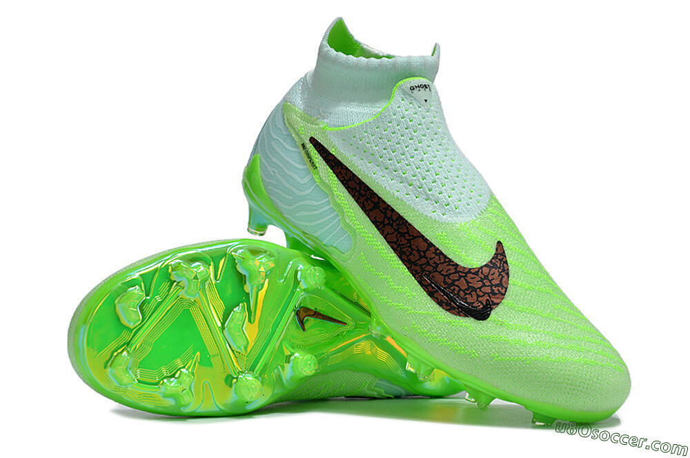 Nike Phantom GX DF Elite FG Firm Ground Soccer Cleats - Green/Black/Brown 3