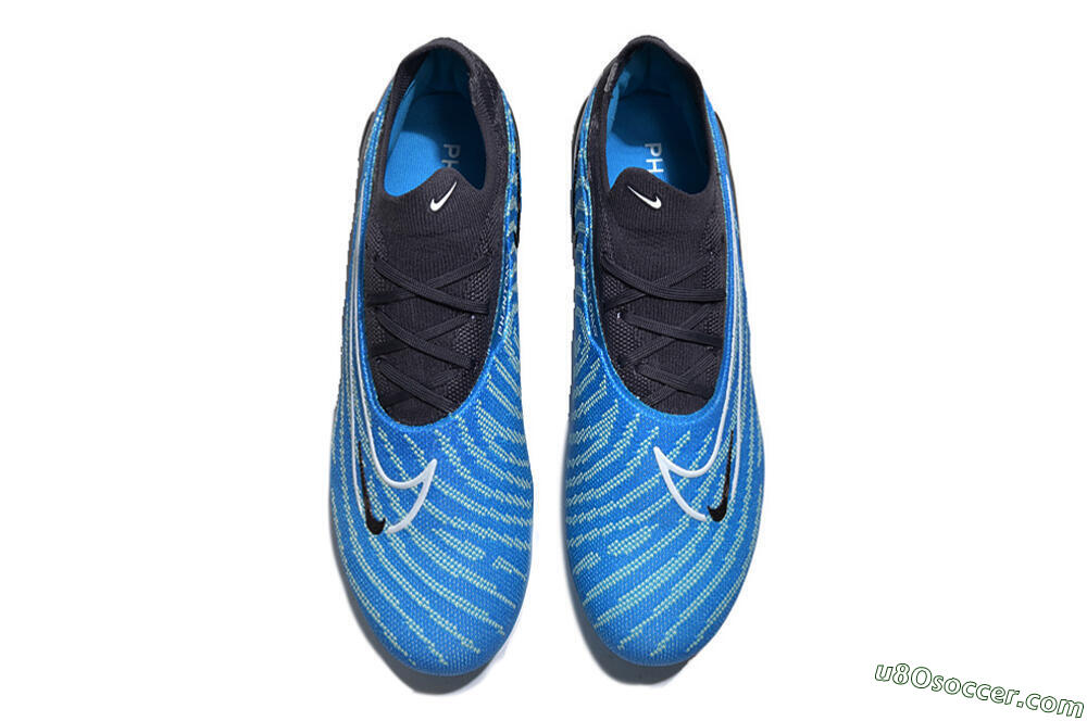 Nike Phantom GX Elite FG Firm Ground Soccer Cleats - Blue/White/Black 4