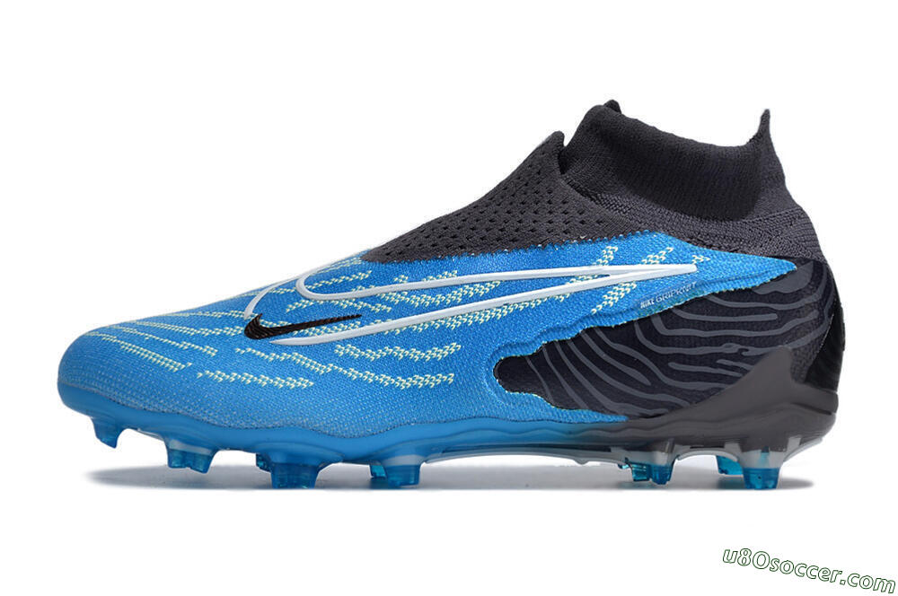 Nike Phantom GX DF Elite FG Firm Ground Soccer Cleats - Blue/White/Black 2