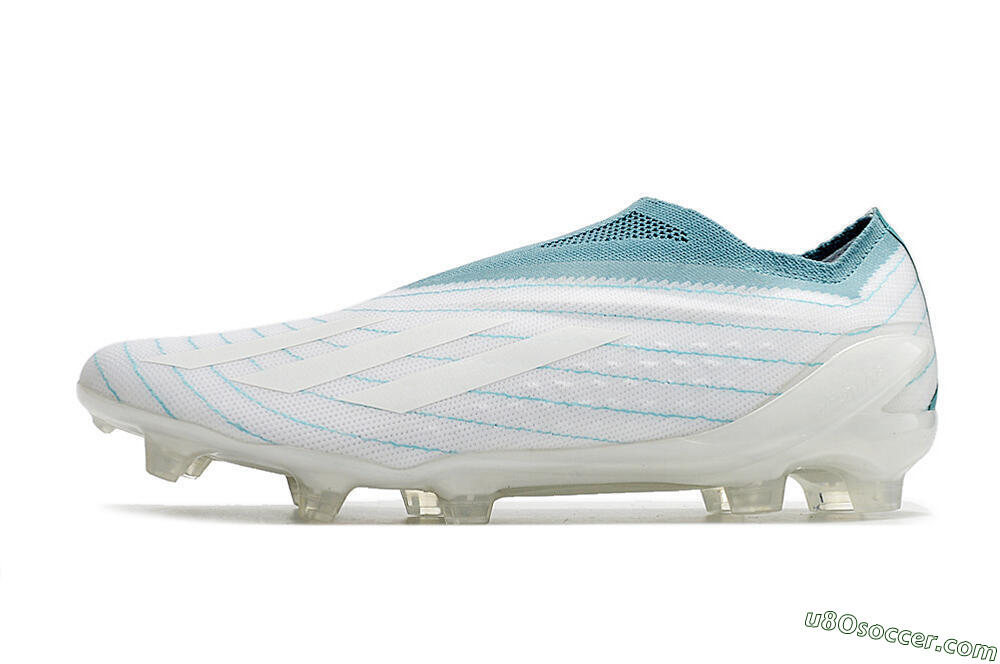 Adidas X Speedportal+ FG Firm Ground Soccer Cleats - White/Blue 2