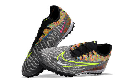 Nike Phantom GX Elite TF Artificial Turf Soccer Shoes - Grey/Green/Rainbow
