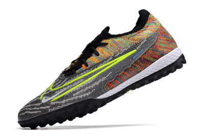 Nike Phantom GX Elite TF Artificial Turf Soccer Shoes - Grey/Green/Rainbow